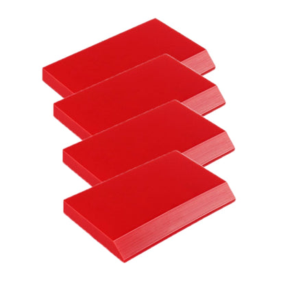Red soft rubber car glass scraper blades, set of four pieces
