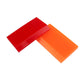 Red and orange soft rubber car glass scraper blades, two long pieces