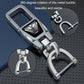 Metal rotating keychain buckle with adjustable clasp for key fob cover
