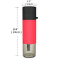 Compact portable hookah body with red sleeve, black top, and clear water chamber