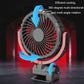 Car foldable fan with 360-degree rotating grille and adjustable tilt stand