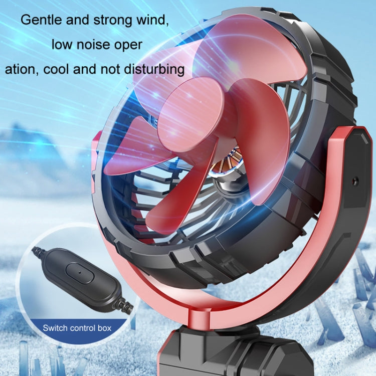 Car foldable USB fan with three-blade propeller and side switch control, single head