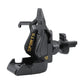 Black car air outlet phone holder with carbon-texture back, side support arms