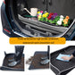 Black trunk pad with high three-sided border, protecting cargo area