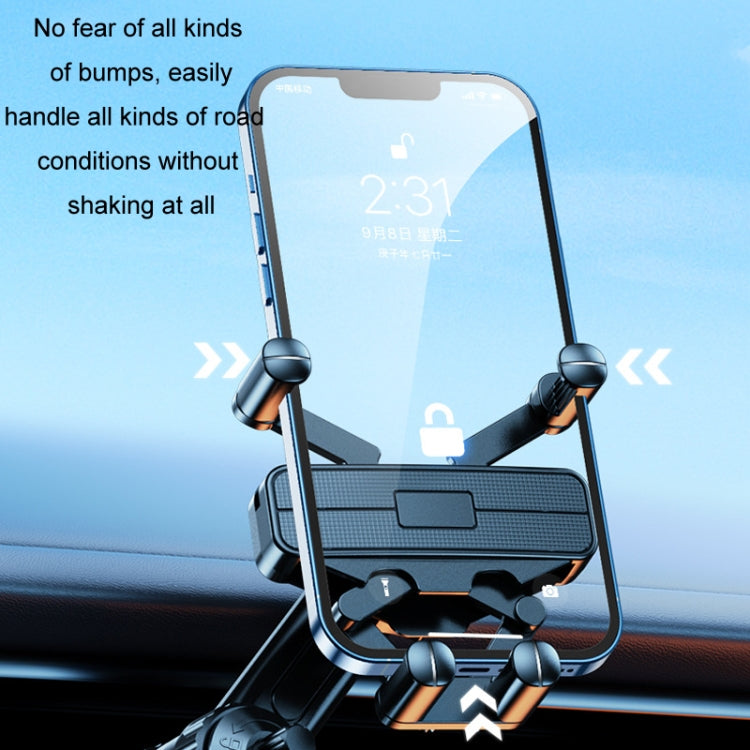 Car air vent phone holder holding a smartphone securely with telescopic support arms