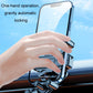 Car air vent phone holder with hand adjusting support arms around a smartphone