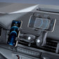 Car mobile phone holder with vent mount and 360-degree rotating clamp arms