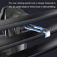 Car air vent phone holder showing spiral hook attaching to outlet blade