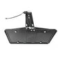 Black license plate holder base with bracket and cable connector
