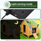 Solar automatic chicken coop door with light-sensing mode control unit