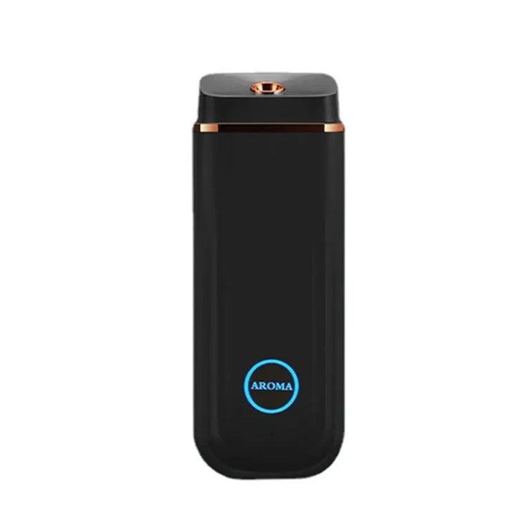 Black automatic aroma diffuser humidifier fragrance spray machine with AROMA logo