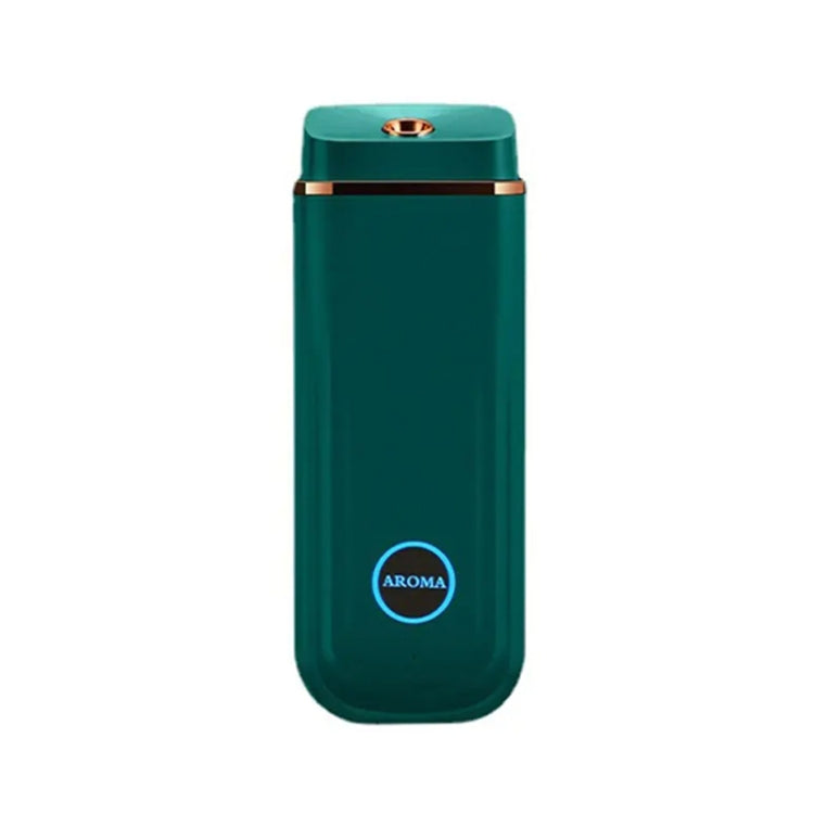 Green automatic aroma diffuser humidifier fragrance spray machine with AROMA logo