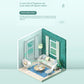 Aroma diffuser humidifier fragrance spray machine projecting mist coverage illustration
