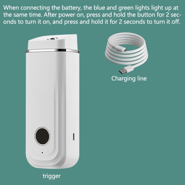 White aroma humidifier fragrance sprayer with side charging port and blue indicator