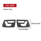 Seat adjustment sticker set with size labels: black carbon-fiber, approx 15.2cm x 8.9cm
