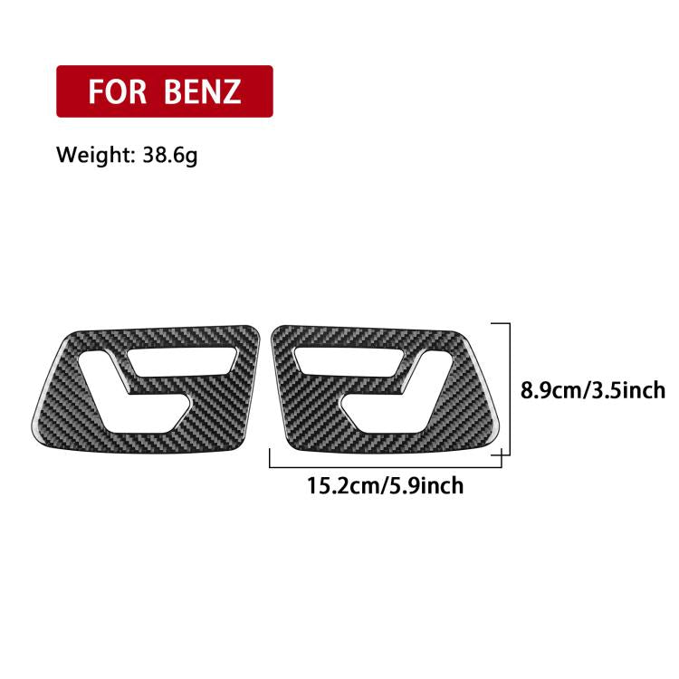 Seat adjustment sticker set with size labels: black carbon-fiber, approx 15.2cm x 8.9cm