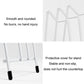 White rack with smooth rounded bars and non-slip leg caps for safe countertop use