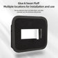 Black adhesive storage bag with visible sticky mounting pad on the front