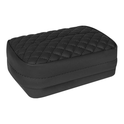 Black quilted car tissue holder armrest box