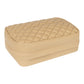 Beige quilted car tissue holder armrest box