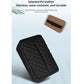 Black quilted car tissue holder with smooth side panels
