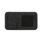 Car visor bill holder storage bag in black with mesh pocket and card slots.