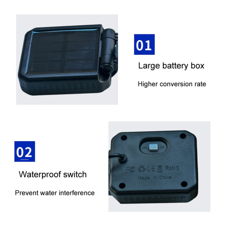 Solar LED battery box with waterproof switch for outdoor ground lights
