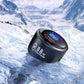 Black 88W supercharge car charger with LED display glowing purple
