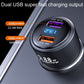 Dual USB car charger showing 22.5W and 88W max outputs on LED screen