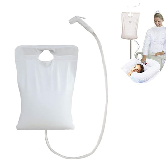 Portable PVC camping shower water bag with hose and handheld shower head