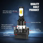 LED headlight bulb with black heatsink and white LED chip, H11B base view