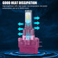 LED headlight bulb illustration with black housing, showing internal light module, H11B