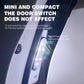 Compact car door warning light installed near door switch area on car door panel