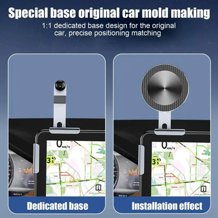 Car phone holder base with magnetic stand, black knob on dedicated mounting base
