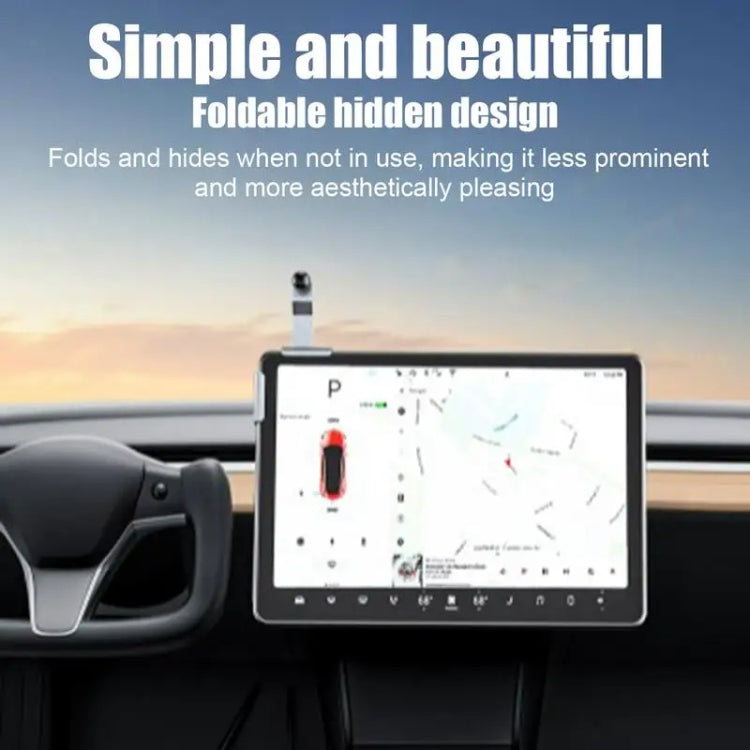 Car phone holder base with magnetic stand, folded stand for dashboard mounting