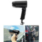 Black handheld car hair dryer with speed dial and power cord