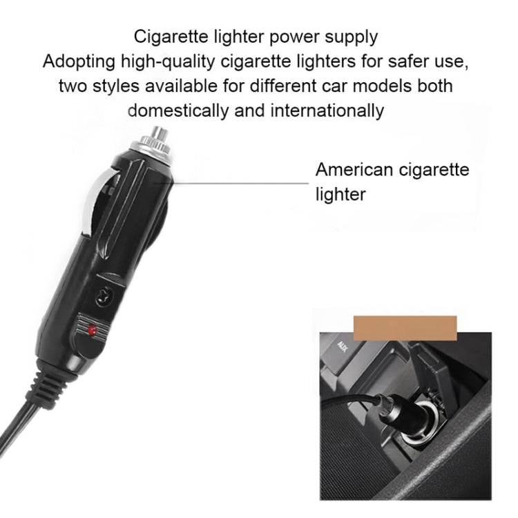 Handheld car hair dryer with cigarette-lighter style power plug