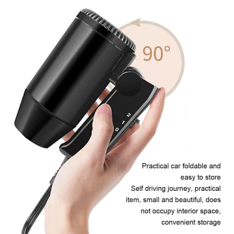 Compact foldable handheld car hair dryer with 90° angled nozzle
