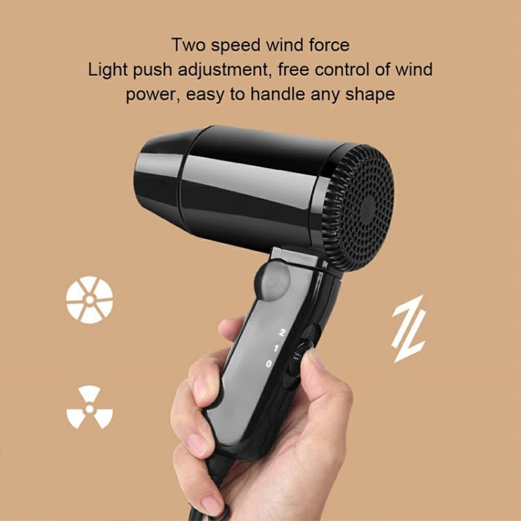 Handheld car hair dryer with two-speed control and vented air outlet