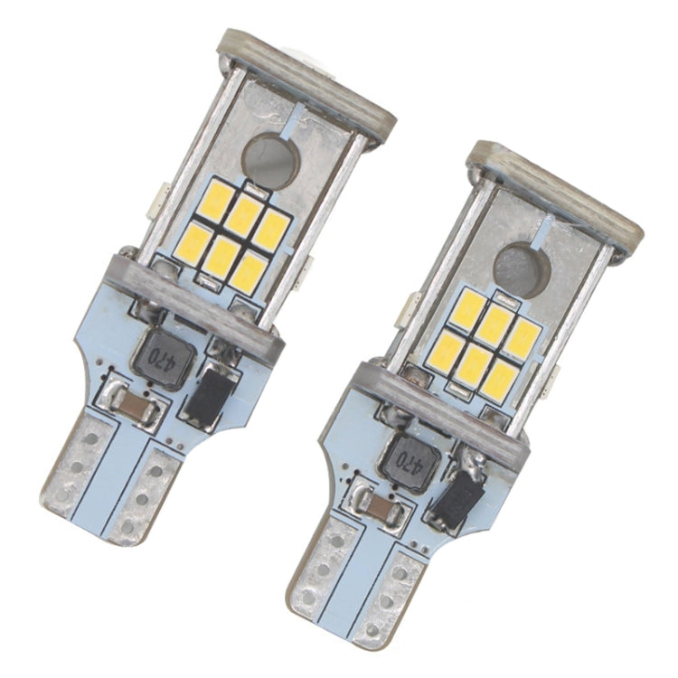 Automotive LED reversing light bulbs, two compact modules with yellow LED arrays