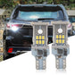 Automotive LED reversing light bulbs installed on vehicle, two modules with LED arrays