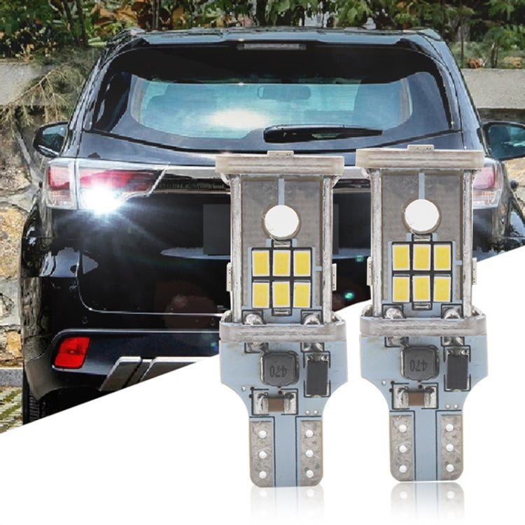 Automotive LED reversing light bulbs installed on vehicle, two modules with LED arrays