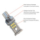 Automotive LED bulb module with metal heat sink and yellow LED matrix, angled view