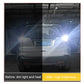 Lit automotive LED reversing light beam with two bright white bulbs on vehicle