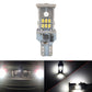 Automotive LED reversing light bulb module with yellow LED array and metal base