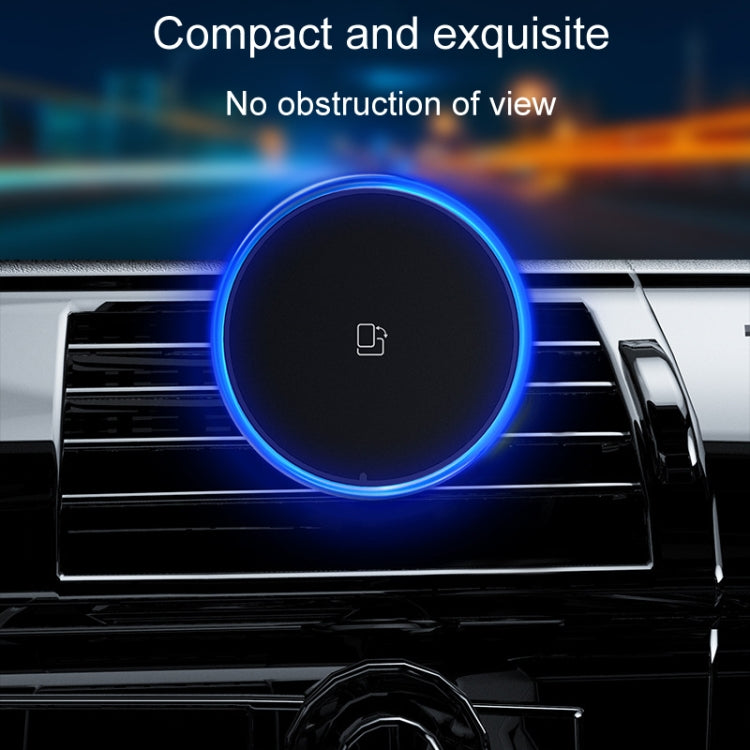 Car magnetic wireless charging holder with bright blue LED ring