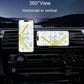 Car vent phone holder with 360° mount for horizontal or vertical positioning