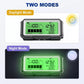 12V battery tester with daylight and night-mode LCD display illumination