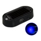 Solar car anti-theft LED warning light, black housing with blue LED glow detail