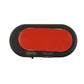 Solar car anti-theft LED warning light with red illuminated front panel in black housing